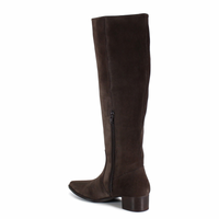 Dig-Ital Knee High Suede Boot - Dark Brown