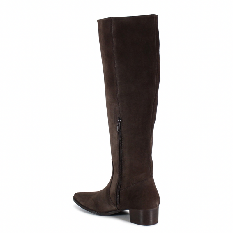Dig-Ital Knee High Suede Boot - Dark Brown
