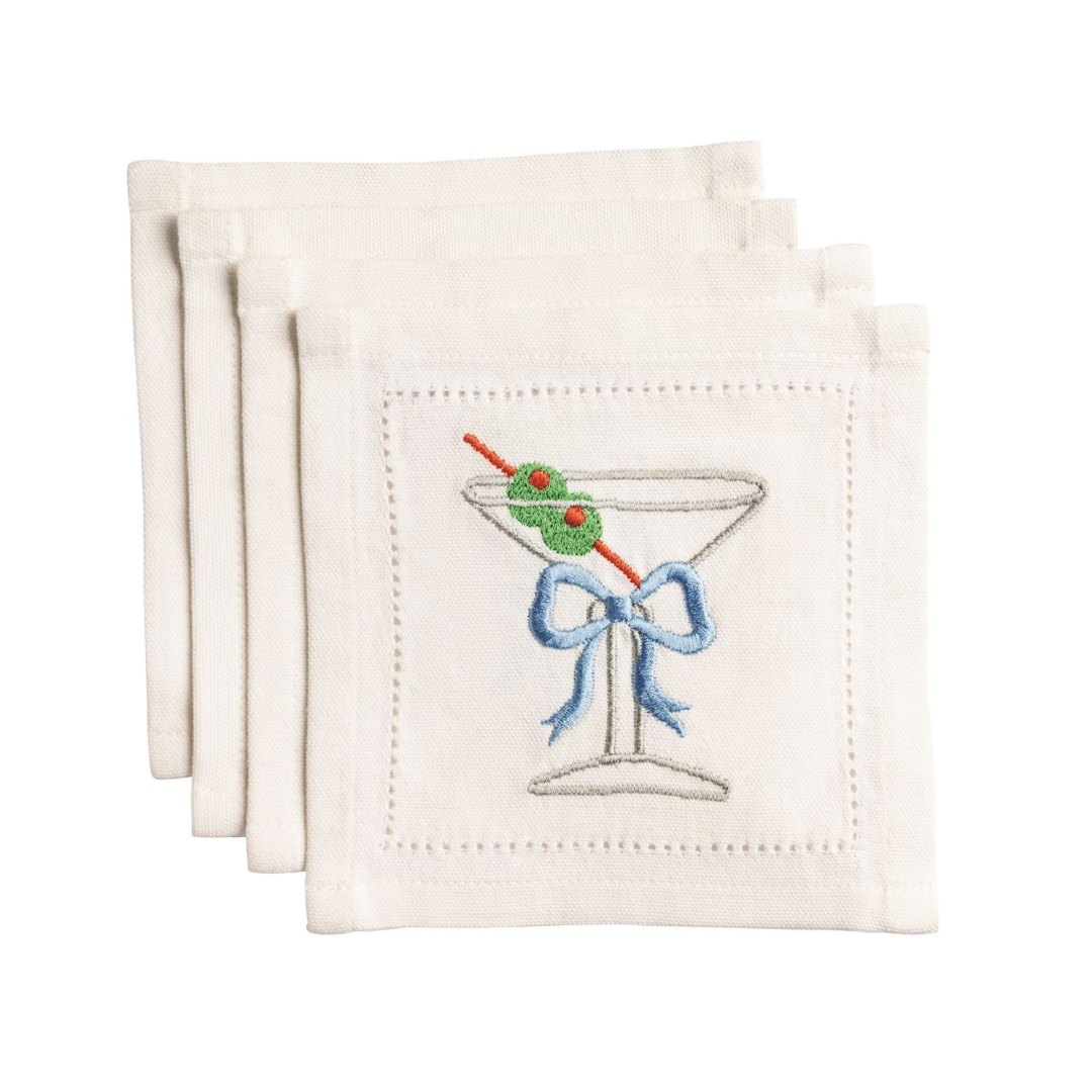 Embroidered Icon Cocktail Napkins