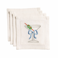 Embroidered Icon Cocktail Napkins