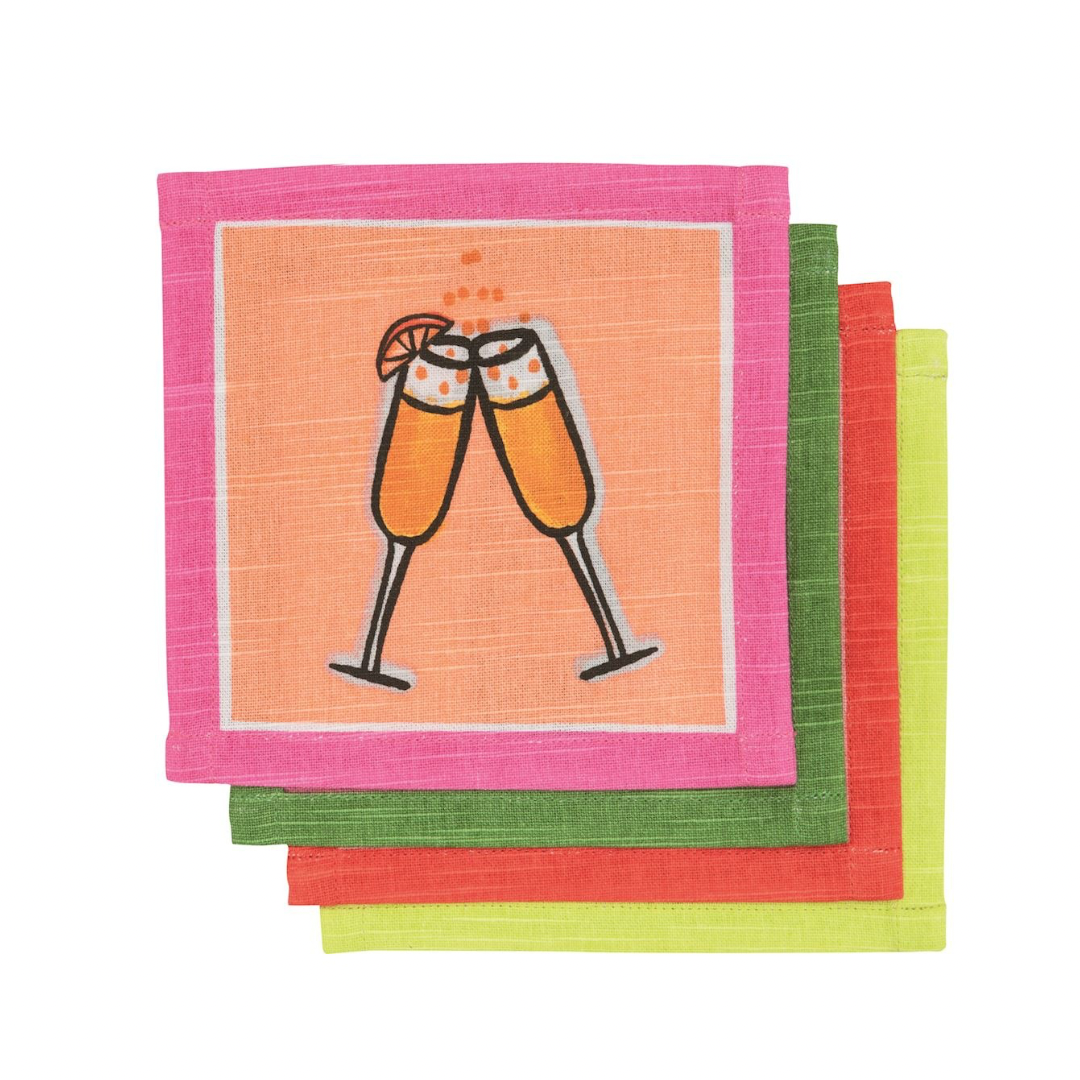 Mimosa Bar Cotton Cocktail Napkins