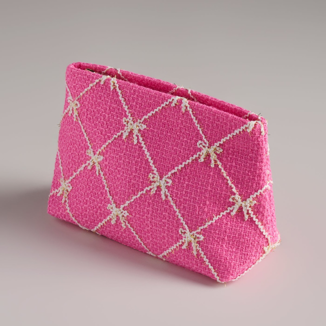 Tinsel Bow Zip Pouch