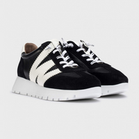 Racer Sneakers - Black + Cream