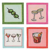 Olive Bar Cotton Cocktail Napkins