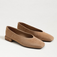 Kasey Square Toe Ballet Flat - Cyprus Tan Suede