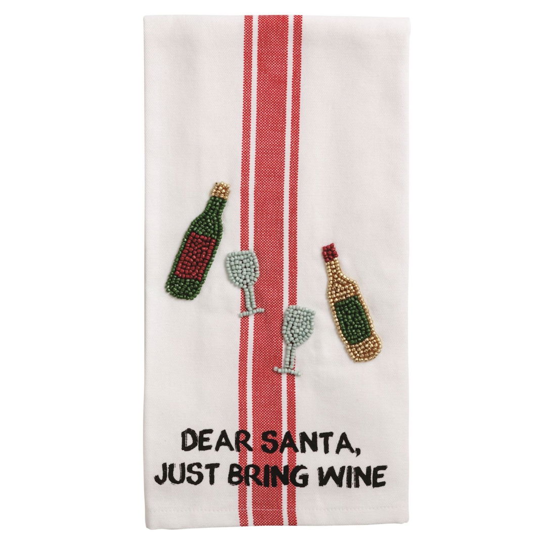 Beaded Xmas Hand Towel
