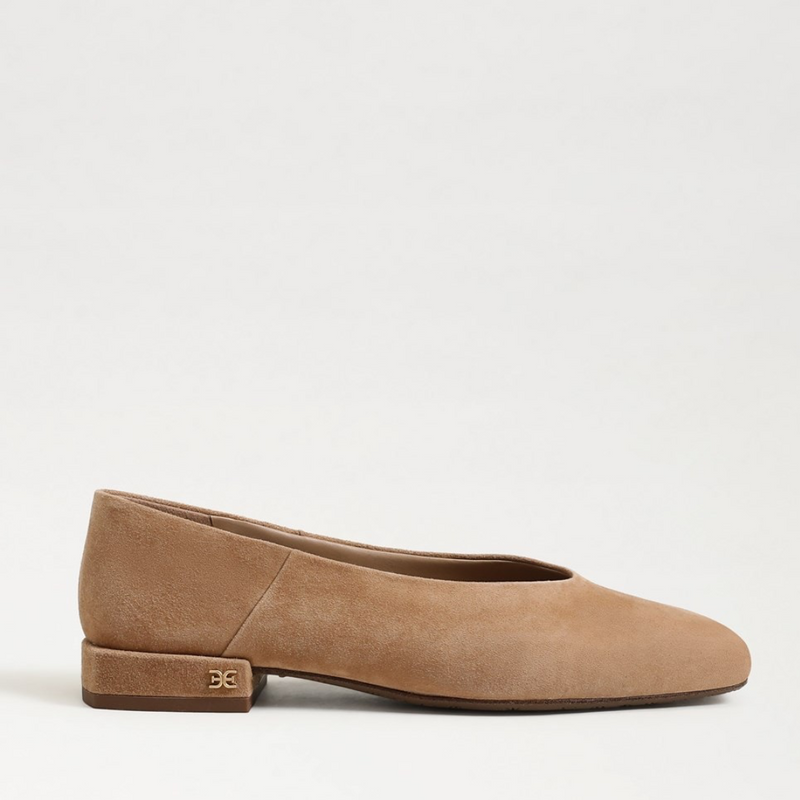 Kasey Square Toe Ballet Flat - Cyprus Tan Suede