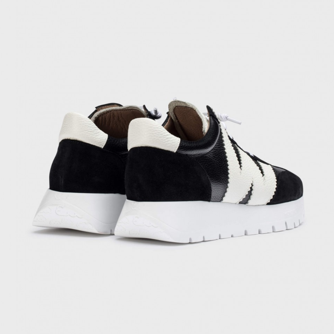 Racer Sneakers - Black + Cream