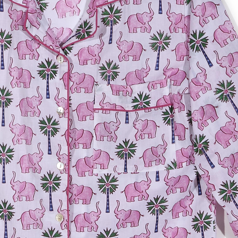 Lucky Elephant Cotton Pajama Set