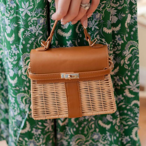 Celine Wicker Handbag