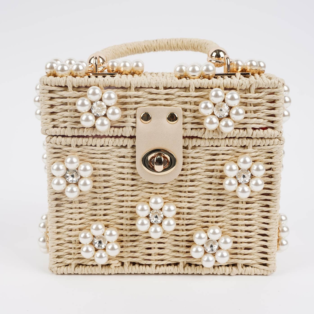 Wicker Daisy Bucket Handbag