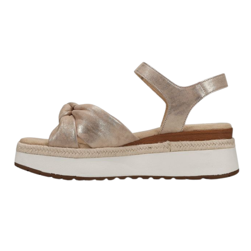 Ekon Square Toe Sandal - Champagne