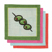 Olive Bar Cotton Cocktail Napkins