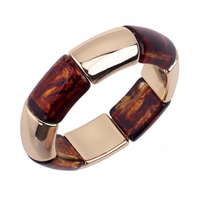 Jasmine Sculpted Resin Stretch Bracelet