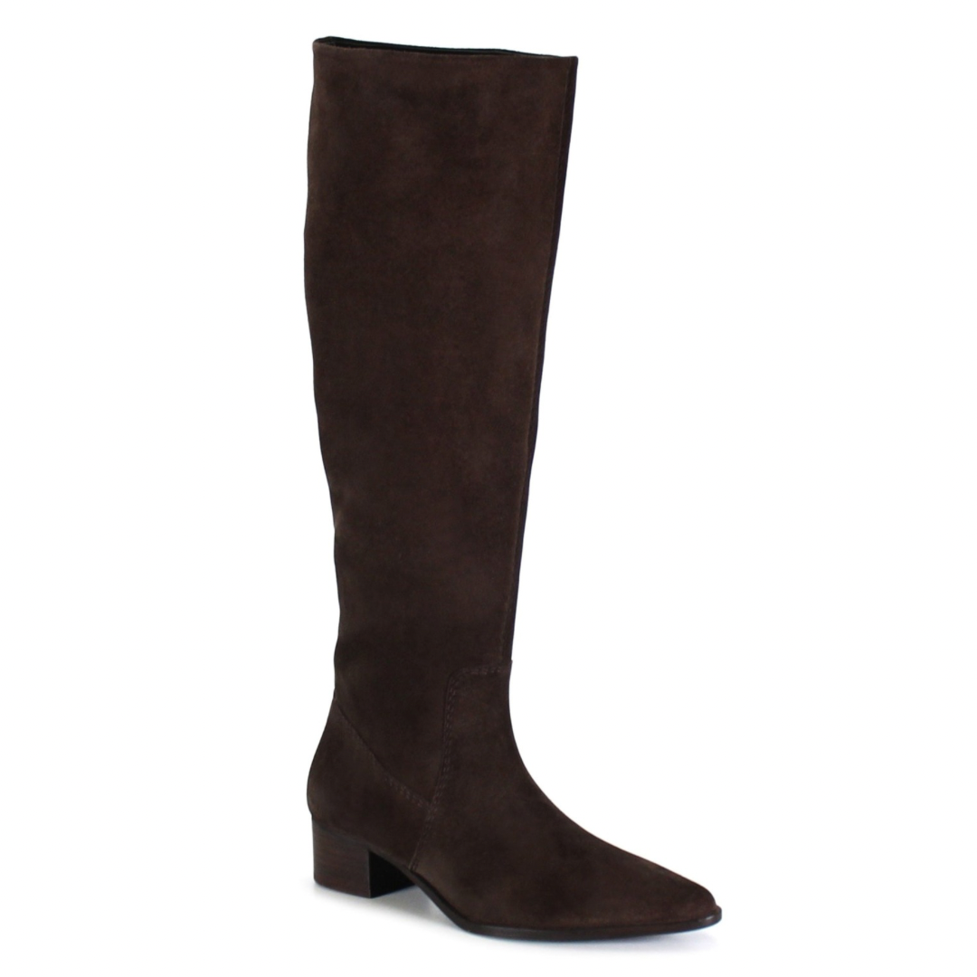 Dig-Ital Knee High Suede Boot - Dark Brown