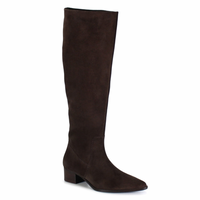 Dig-Ital Knee High Suede Boot - Dark Brown
