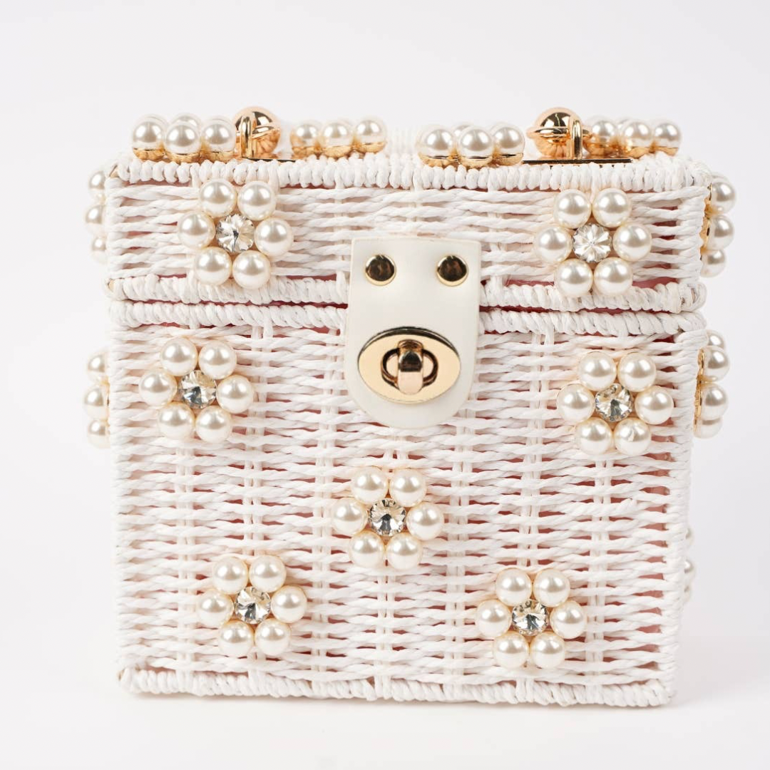 Wicker Daisy Bucket Handbag
