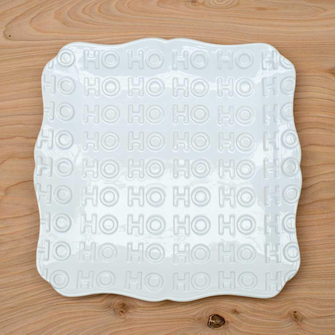 HoHoHo Embossed Square Platter