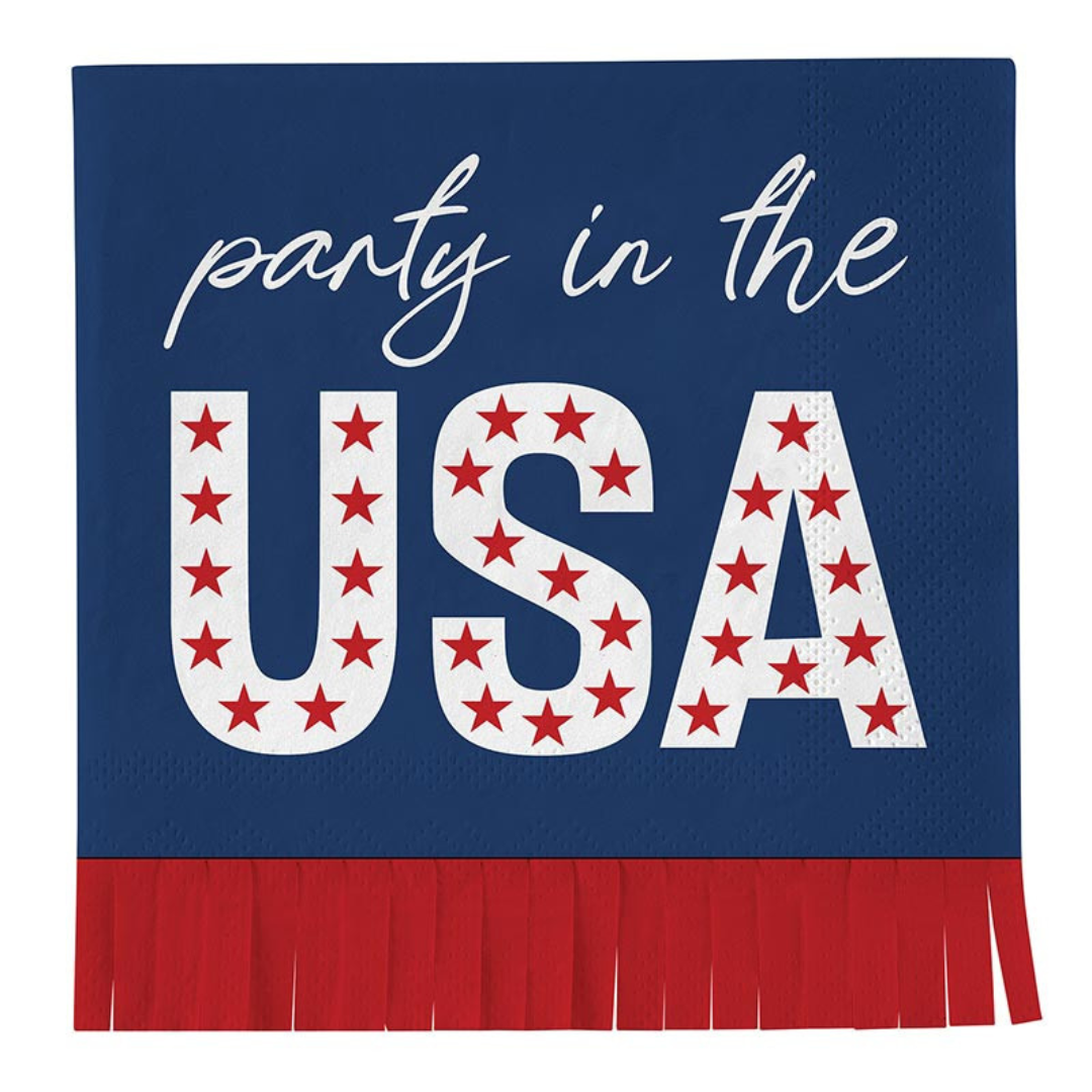 Party in the USA Fringe Cocktail Napkins