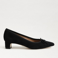 Rinda Pointed Ballet Heel - Black Suede