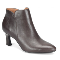 Sasha Leather Bootie - Chocolate Brown