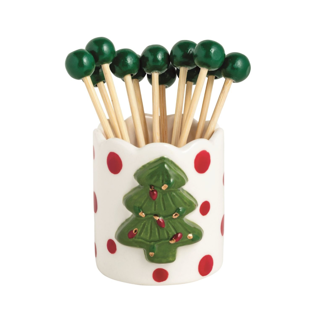 Scallop Xmas Toothpick Holder