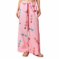 Large Bow Detail Xmas Pajama Pants