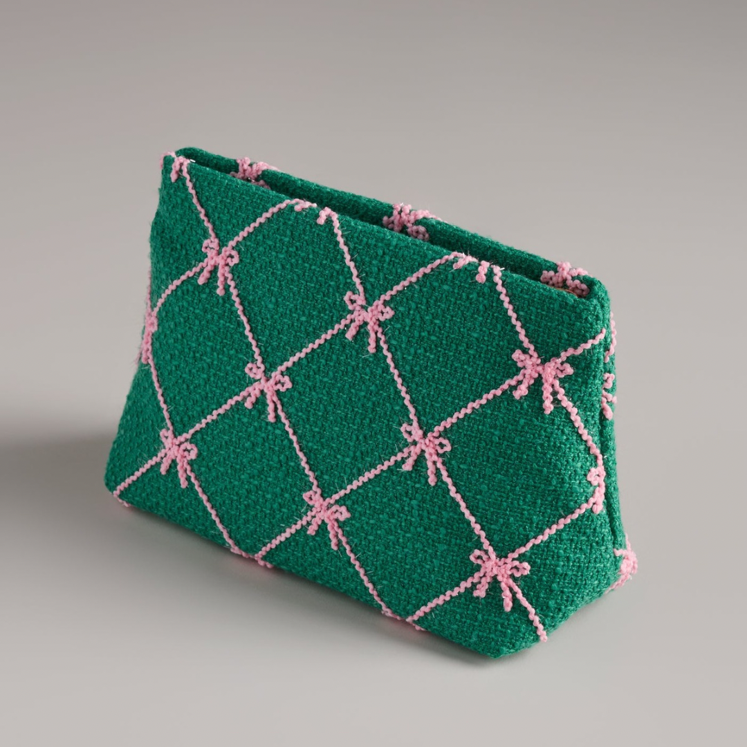 Tinsel Bow Zip Pouch