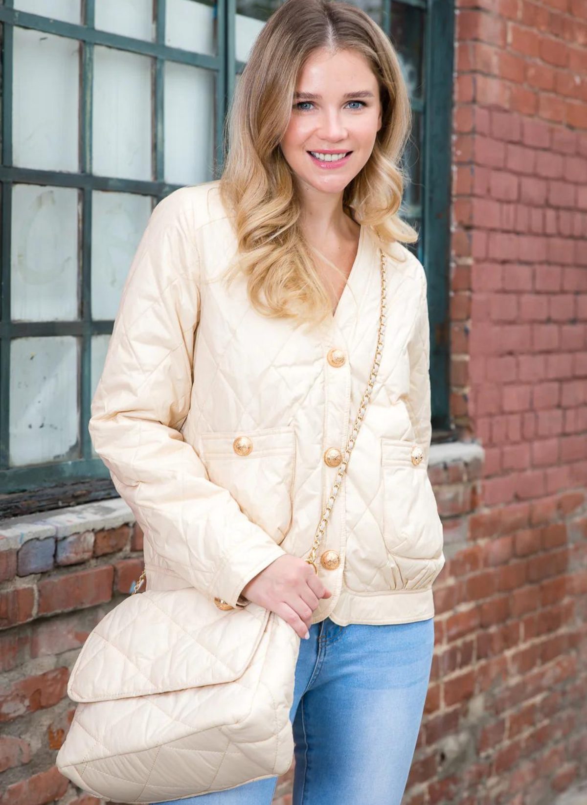 Johya Quilted Jacket & Purse