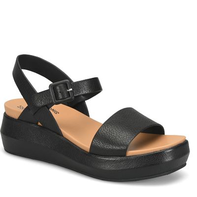 Hallie Platform Sandals - Black