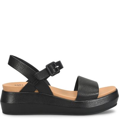 Hallie Platform Sandals - Black