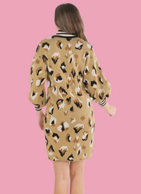 Lolli Sweater Dress- Cocoa Cheetah