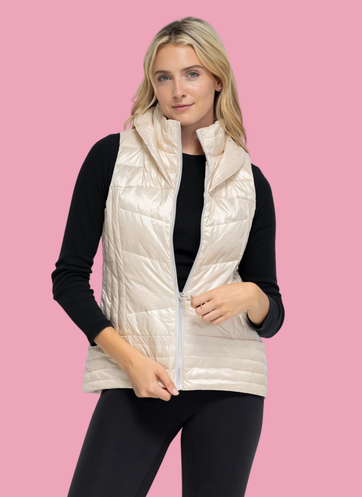 Metallic Quilted Vest