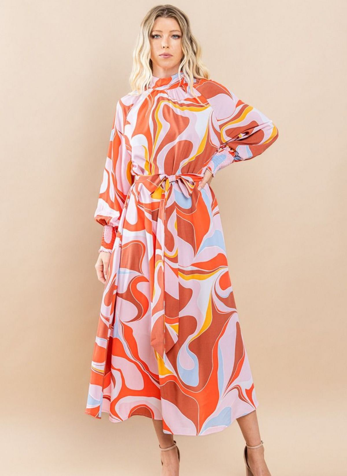 Mod Swirl Paint Maxi Dress