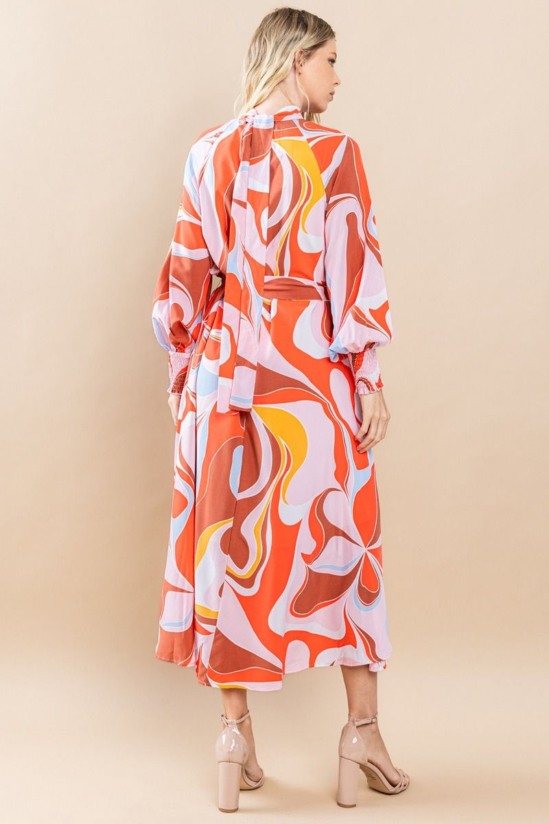 Mod Swirl Paint Maxi Dress