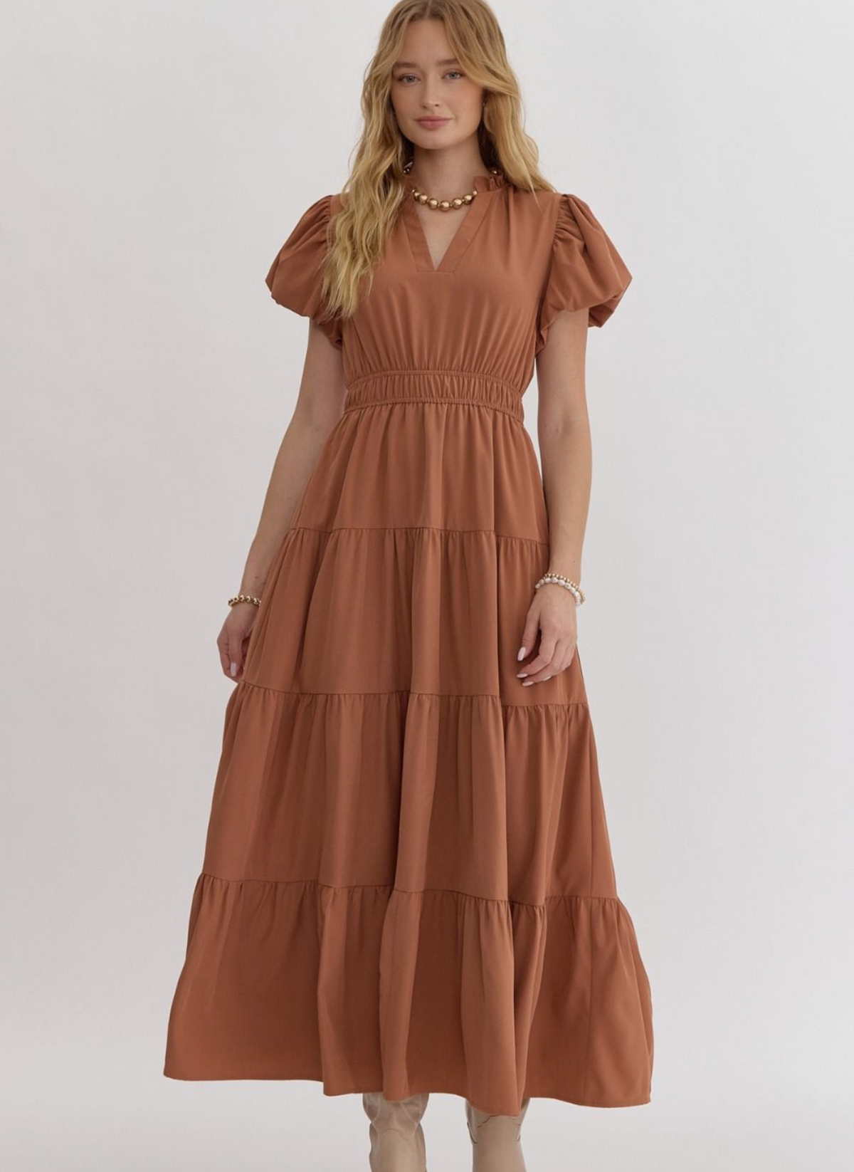 Mya Tiered Midi Dress