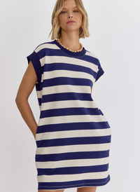 Nautical Stripe Shift Dress