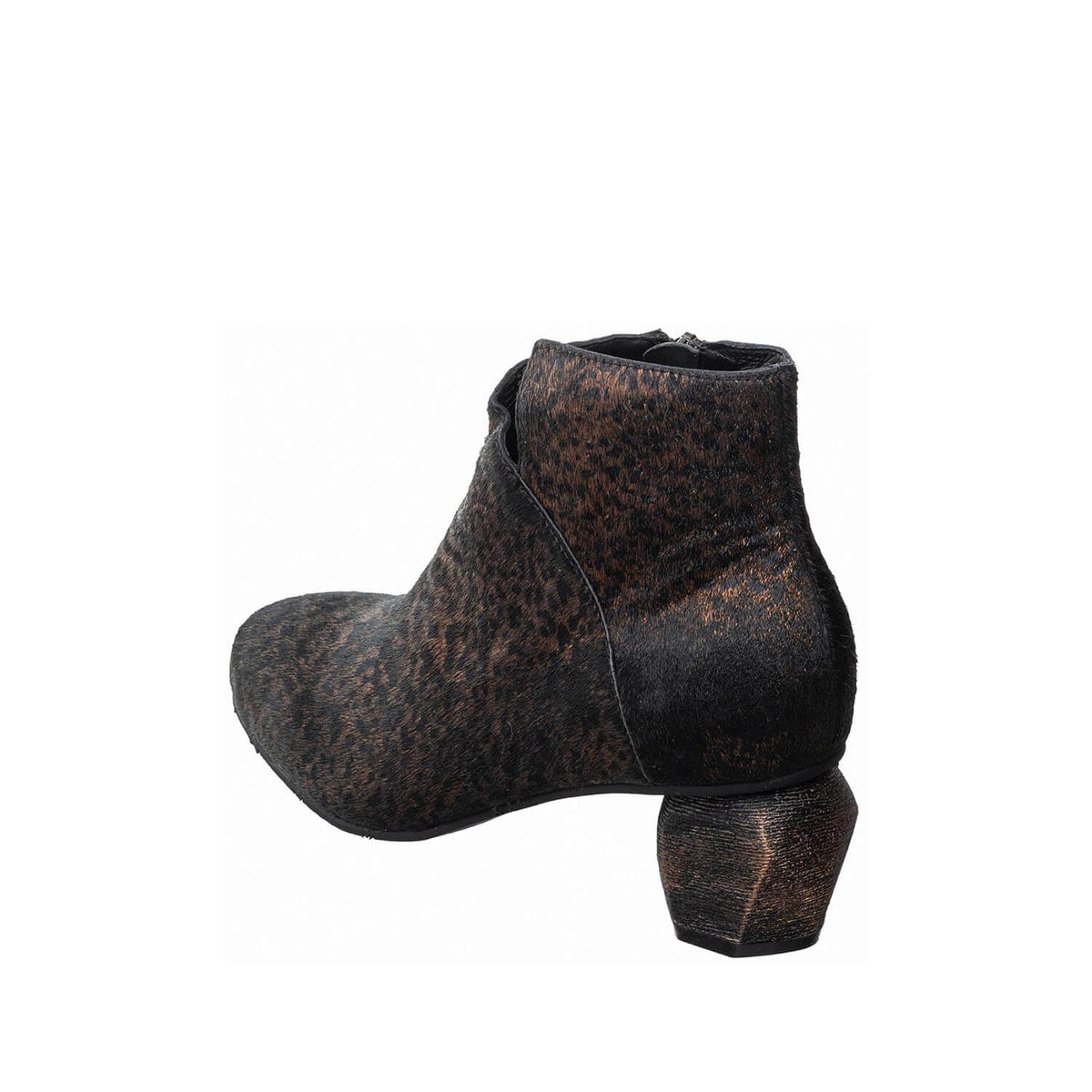 Greta Textured Bootie - Black Leopard