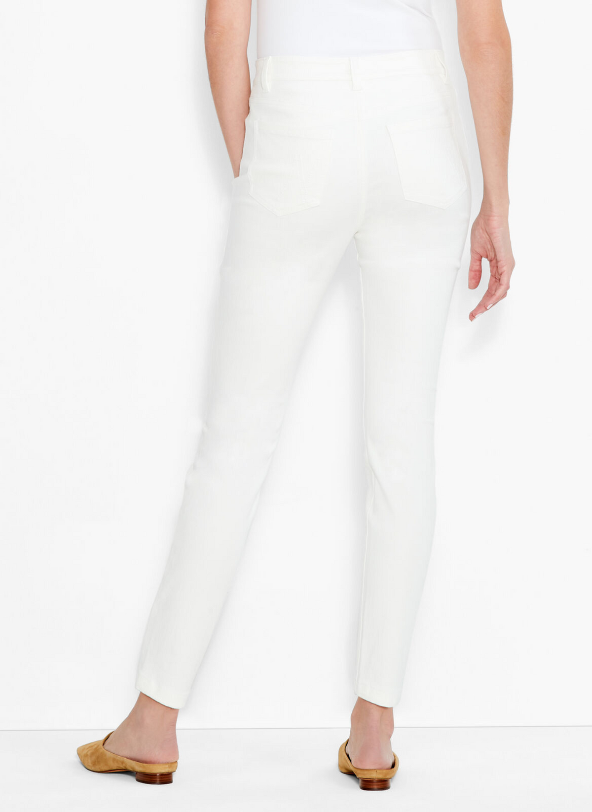 Paper White Mid Rise Slim Ankle Jeans