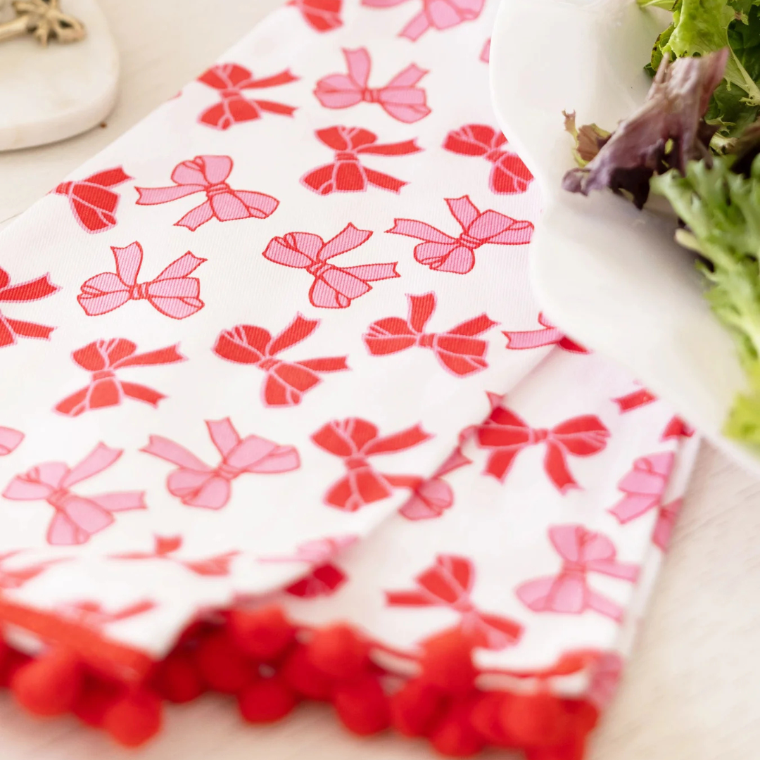 PomPom Embellished Tea Towel