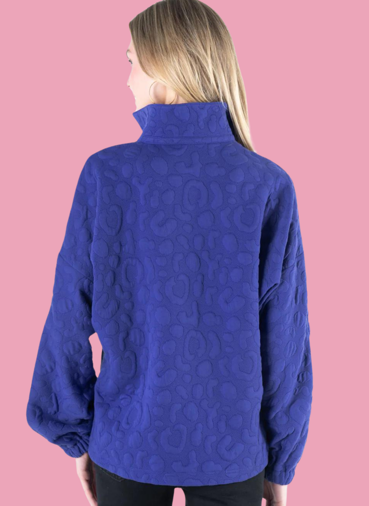 Poppy Pop-Over- Royal Blue Cheetah