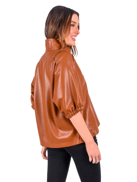 Vegan Leather Poppy Top