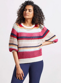 Raglan Sleeve Striped Sweater