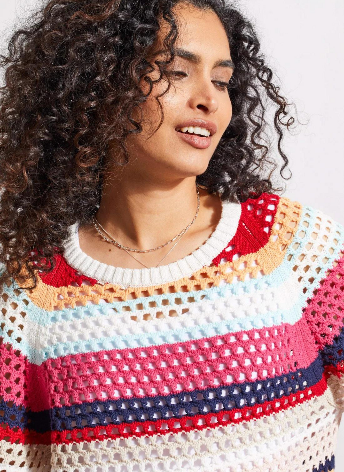 Raglan Sleeve Striped Sweater
