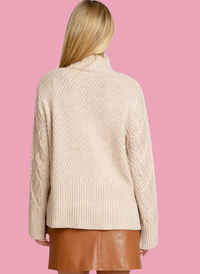 The Riley Mock Cable Sweater