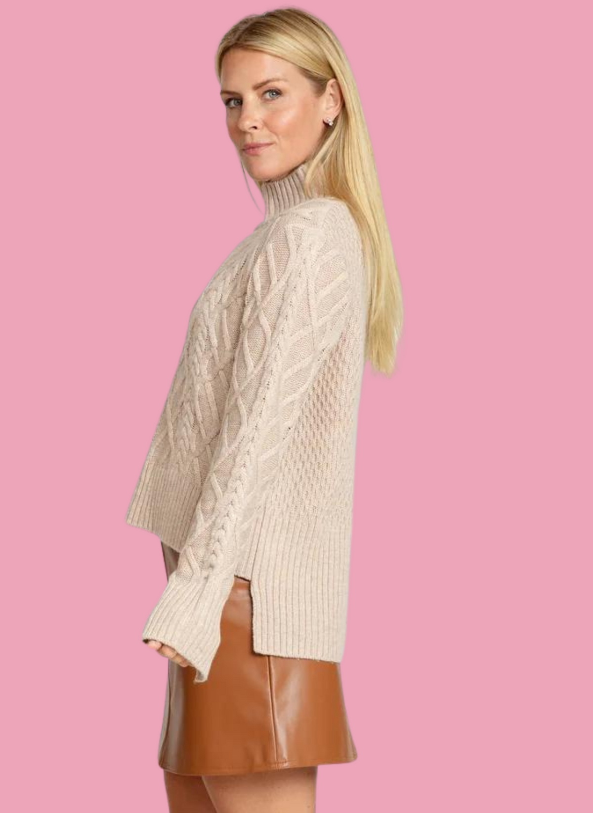 The Riley Mock Cable Sweater