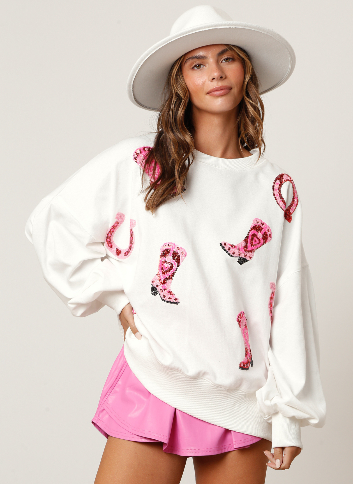 Sequin Cowgirl Sweatshirt