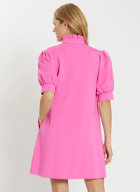 Stasha Ponte Dress- Peony Pink