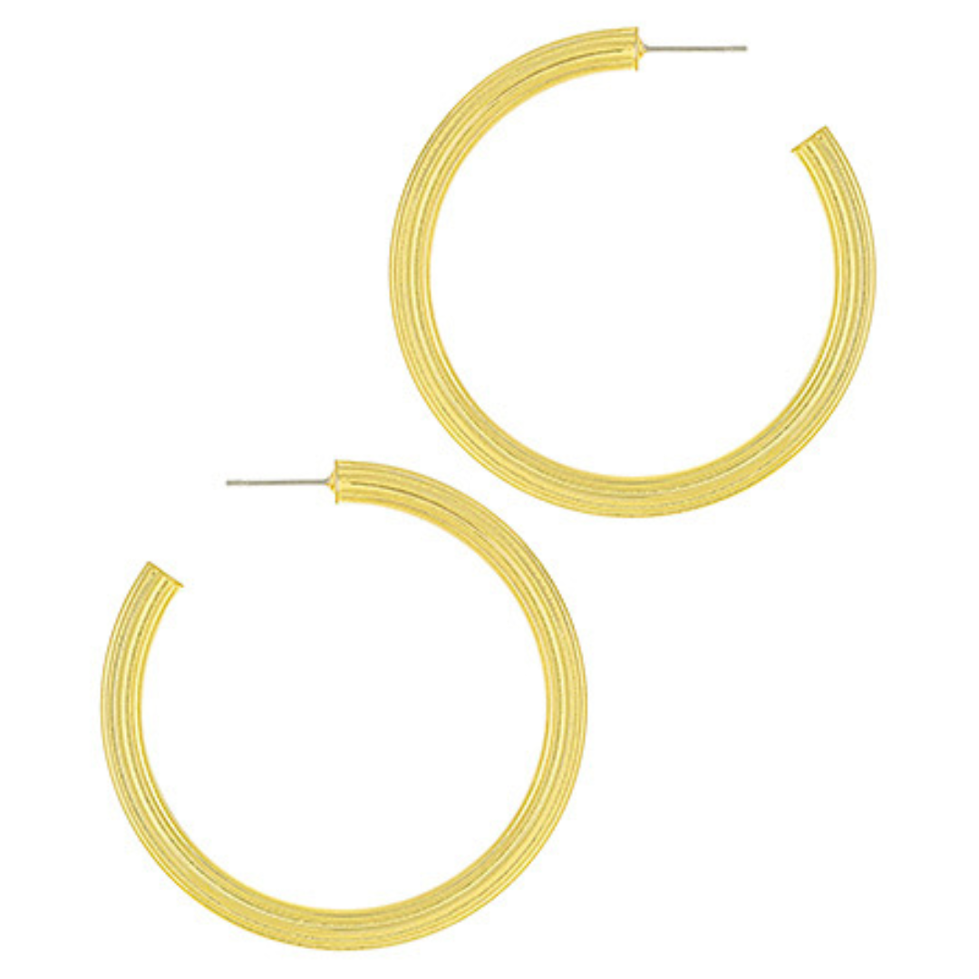 50mm Vintage Style Hoop Earrings