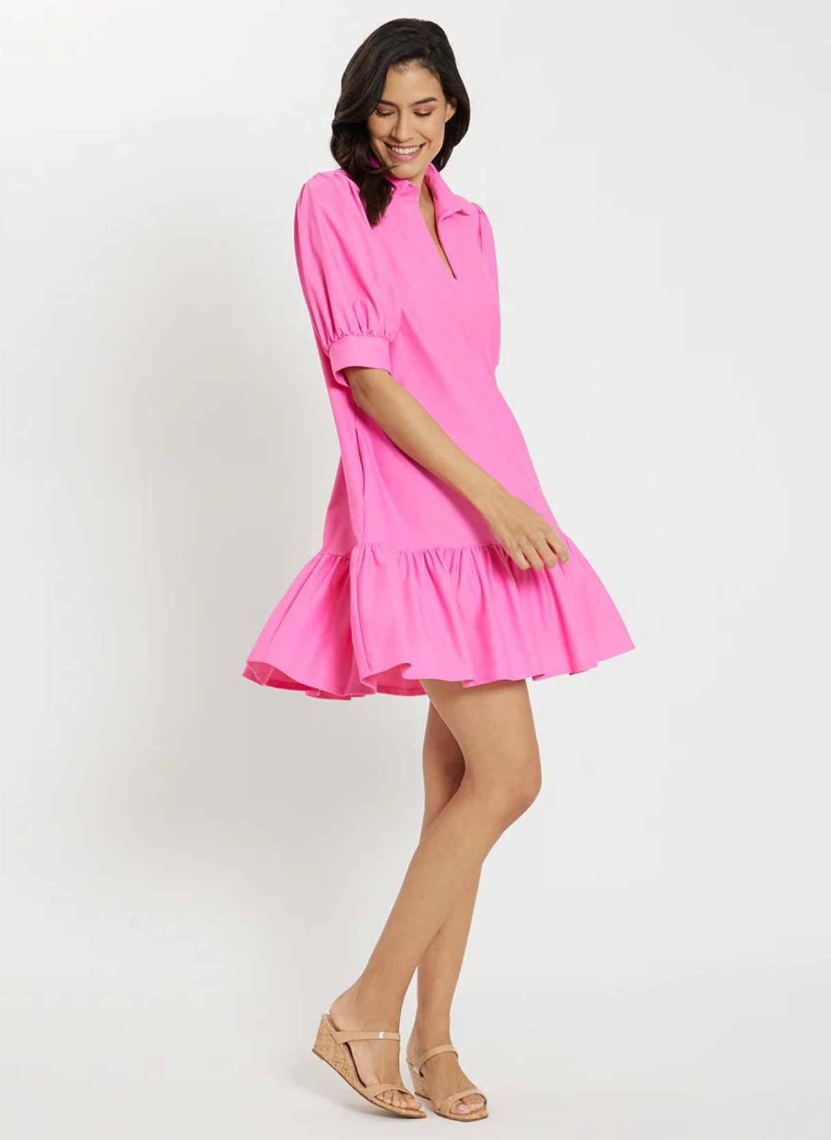 Tierney Dress- Peony Pink